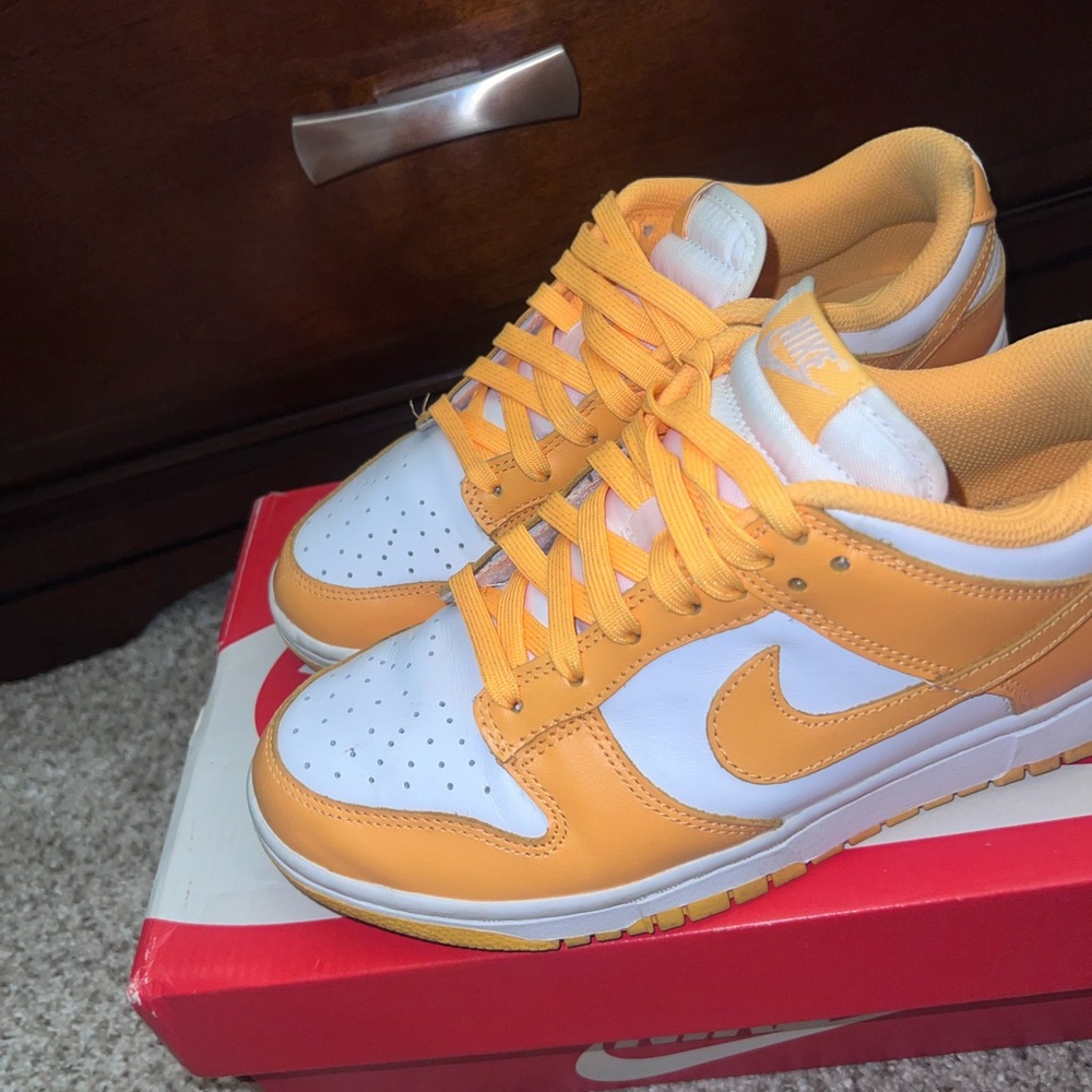 Nike Dunk Low in Vibrant orange and White